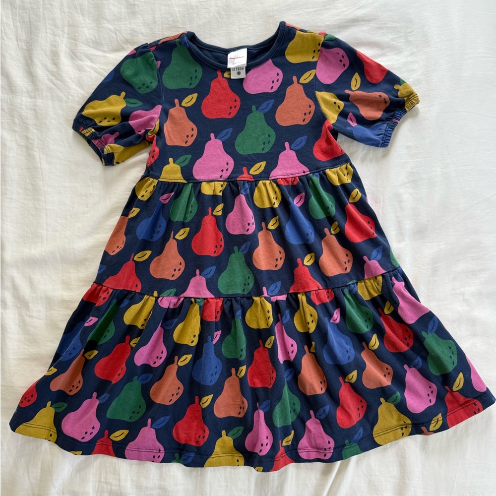 Hanna Andersson girls pear dress size 120 cm 6-7